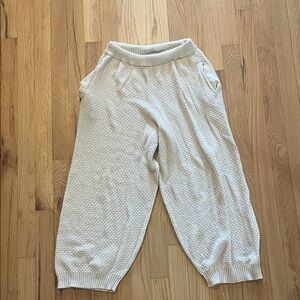Wol Hide Organic Cotton Knit Pointelle Jogger Pants Sz S